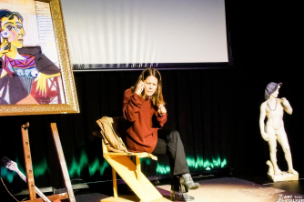 "Mona Lisa ohne Rahmen" mit Loretta Müller im Art Stalker Berlin